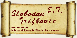 Slobodan Trifković vizit kartica